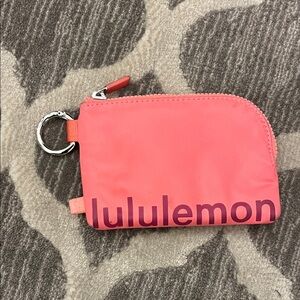 Lululemon Coral Zipper Pouch